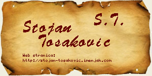Stojan Tošaković vizit kartica